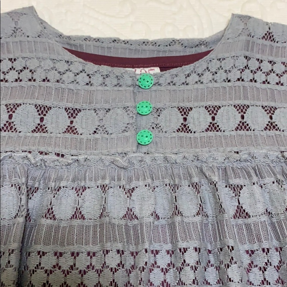 Matilda Jane Gray Lace Sovereign Dress Girls 8 - Picture 4 of 7